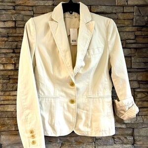 Banana Republic light khaki blazer size 2 NWT